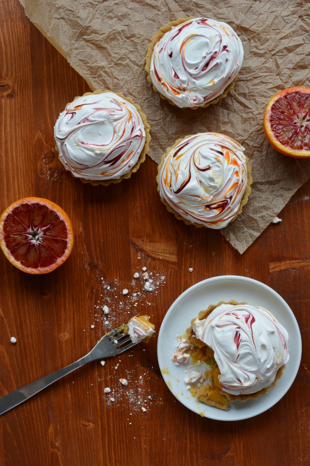 Blood Orange Meringue Pies - Lauren Caris Cooks