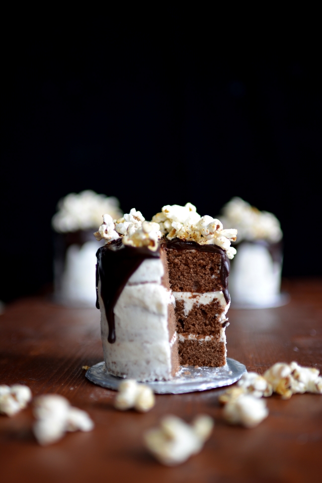 Chocolate Cake with Chilli Lime Popcorn - Lauren Caris Cooks
