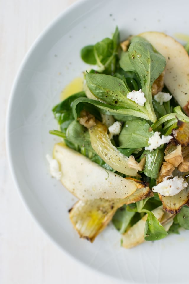 Roasted Fennel and Pear Salad - Lauren Caris Cooks