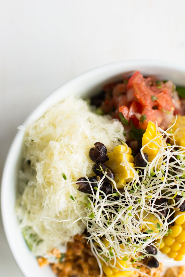 Sofritas Style Burrito Bowls | Lauren Caris Cooks