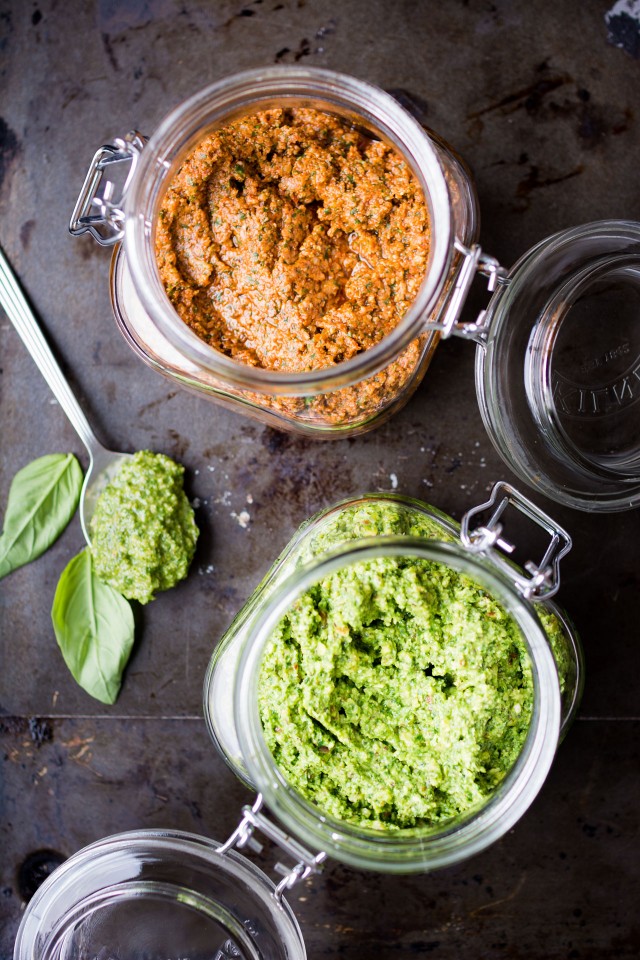 Pesto 3 ways, some fun variations on a classic pesto to shake things up! Pesto is a great recipe to have on hand, it's versatile, quick and easy! Why not try making some homemade?