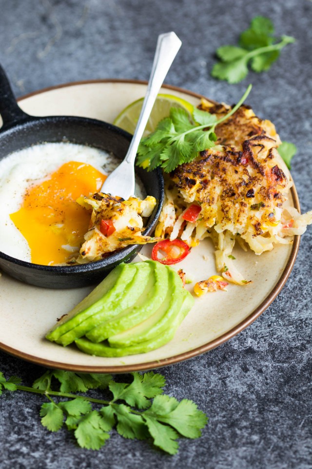 Try these super quick, easy, spicy sweetcorn and potato fritters for a fun brunch, or just a lunch snack! They are quick to whip up and absolutely stuffed full of wonderful flavours and crunchy texture!