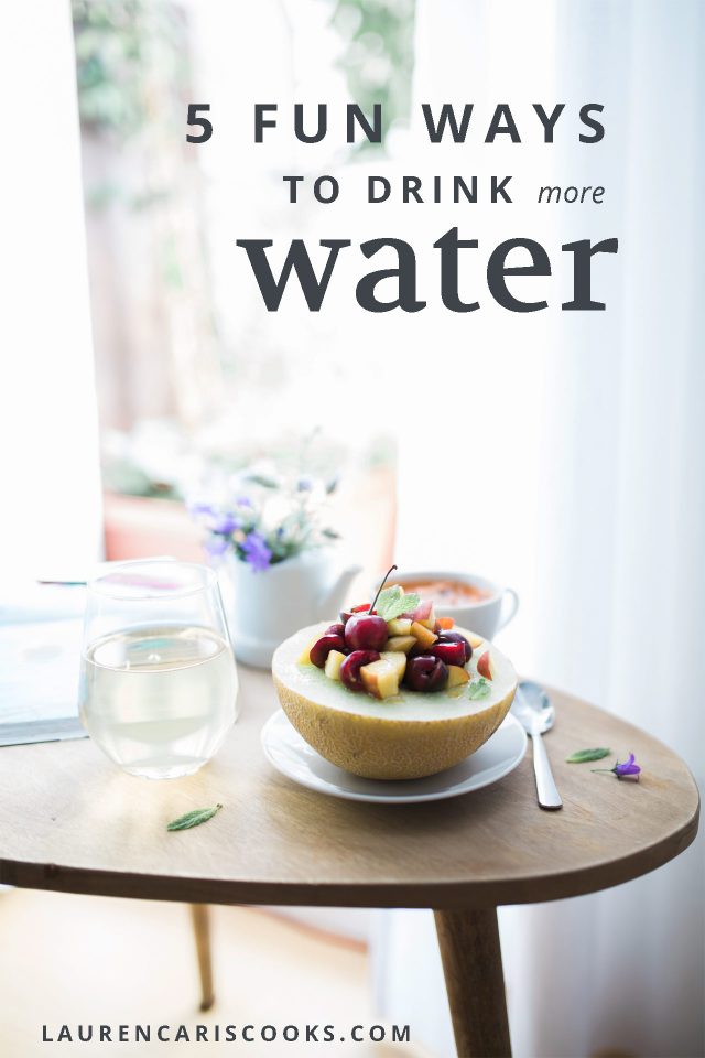 5 fun ways to drink more water! Check out my top tips and video to help you improve your day to day habits and feel GREAT!