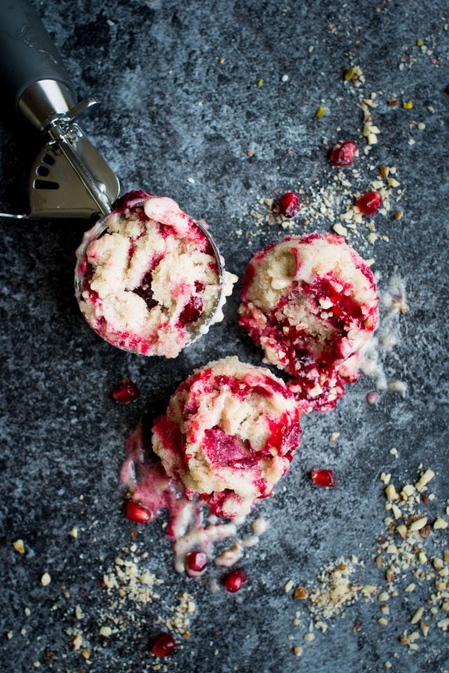 Cranberry Spiced Nice Cream. Full of Winter spices and warm flavours, this nice cream makes a perfect vegan dessert!