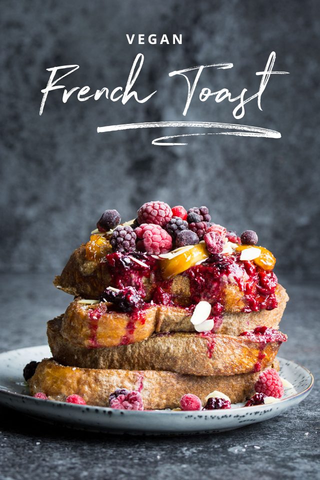 Vegan French Toast with Caramelised Bananas and Berries