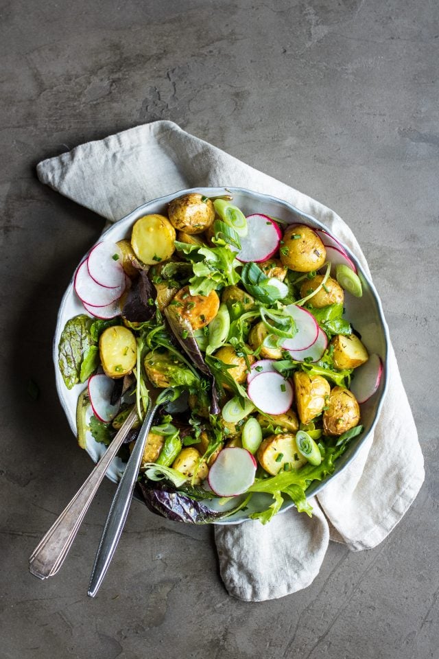 Vegan Potato Salad with Maple Mustard Dressing