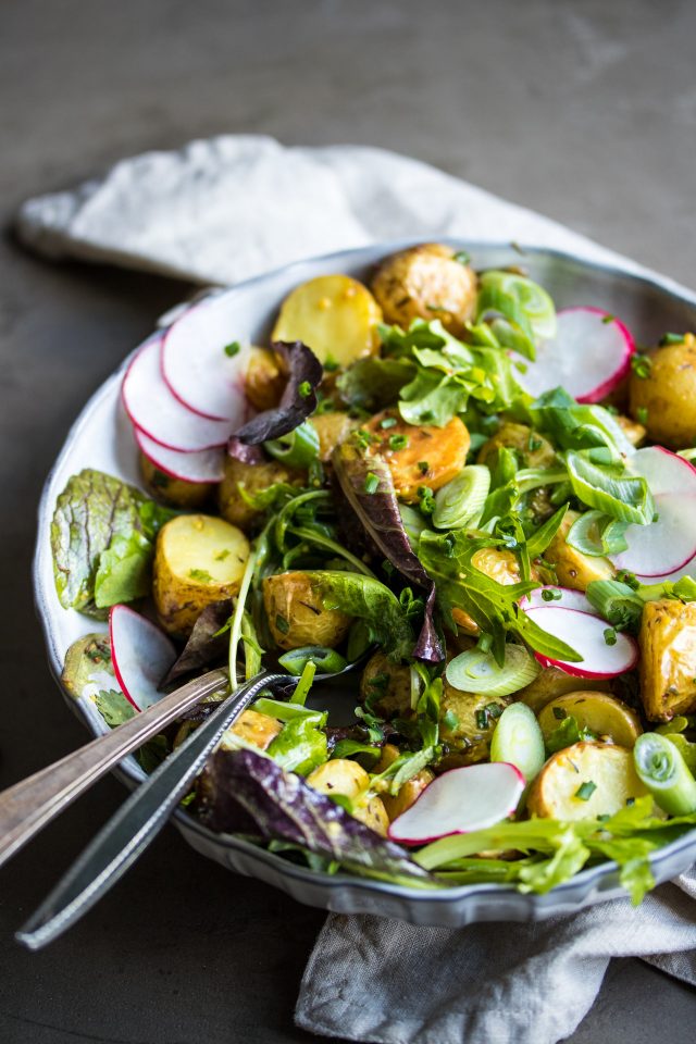 Vegan Potato Salad with Maple Mustard Dressing