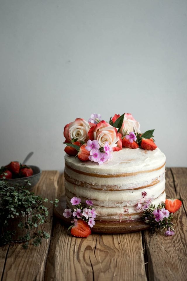 Vegan Vanilla and Berry Layer Cake